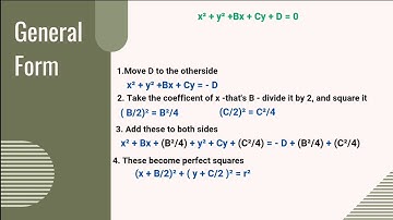 Equation of Circle : From General to Standart Form!