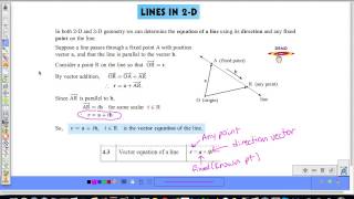 Lines in 2 D