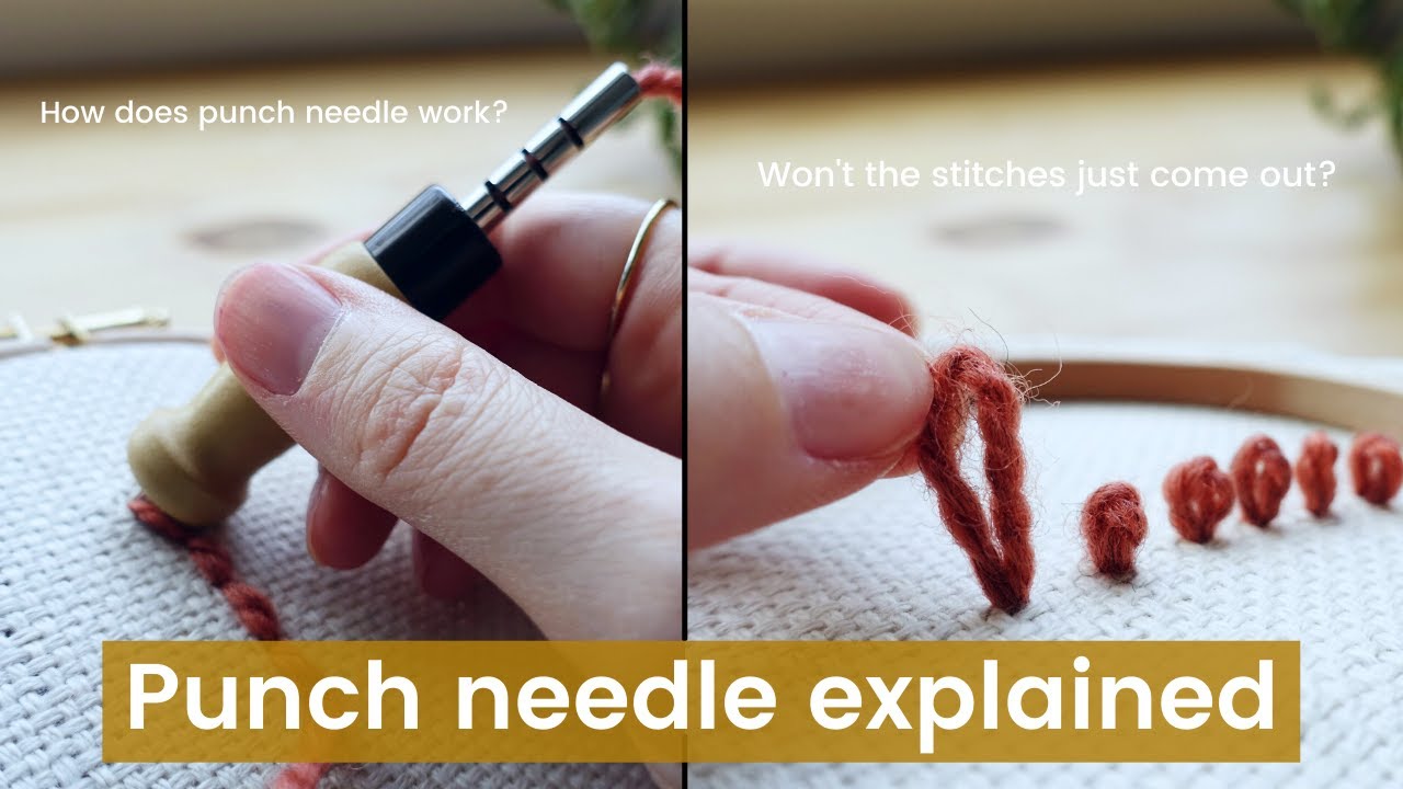 HOW does the ADJUSTABLE PUNCH NEEDLE work. How do the loops actually stay  in? Punch needle explained 