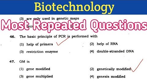 biotechnology mcq || recombinant dna technology | most repeated questions (12)