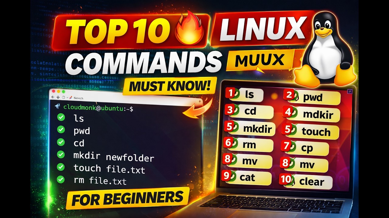 Top 10 Linux Commands for Beginners | Linux Commands Tutorial in Hindi ...