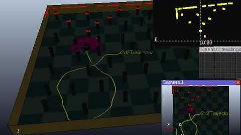 Robot Simulator: 2D laser scanner demo in V-REP
