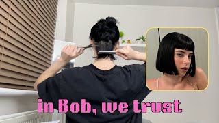 Attempting to cut my own bob