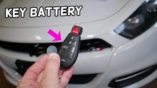 DODGE DART KEY FOB BATTERY REPLACEMENT REMOVAL. KEY NOT WORKING UNLOCKING DOOR FIX