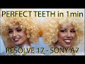 PERFECT WHITE TEETH in 1min - How to mask and grade teeth to look white using Davinci Resolve17