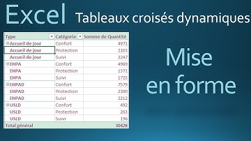 Excel TCD Mise en forme Tabulaire et étiquettes