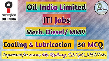 #oilindialimited  #coaching #itijobs || Mechanic Diesel/ MMV || Cooling and Lubrication || 30 MCQ