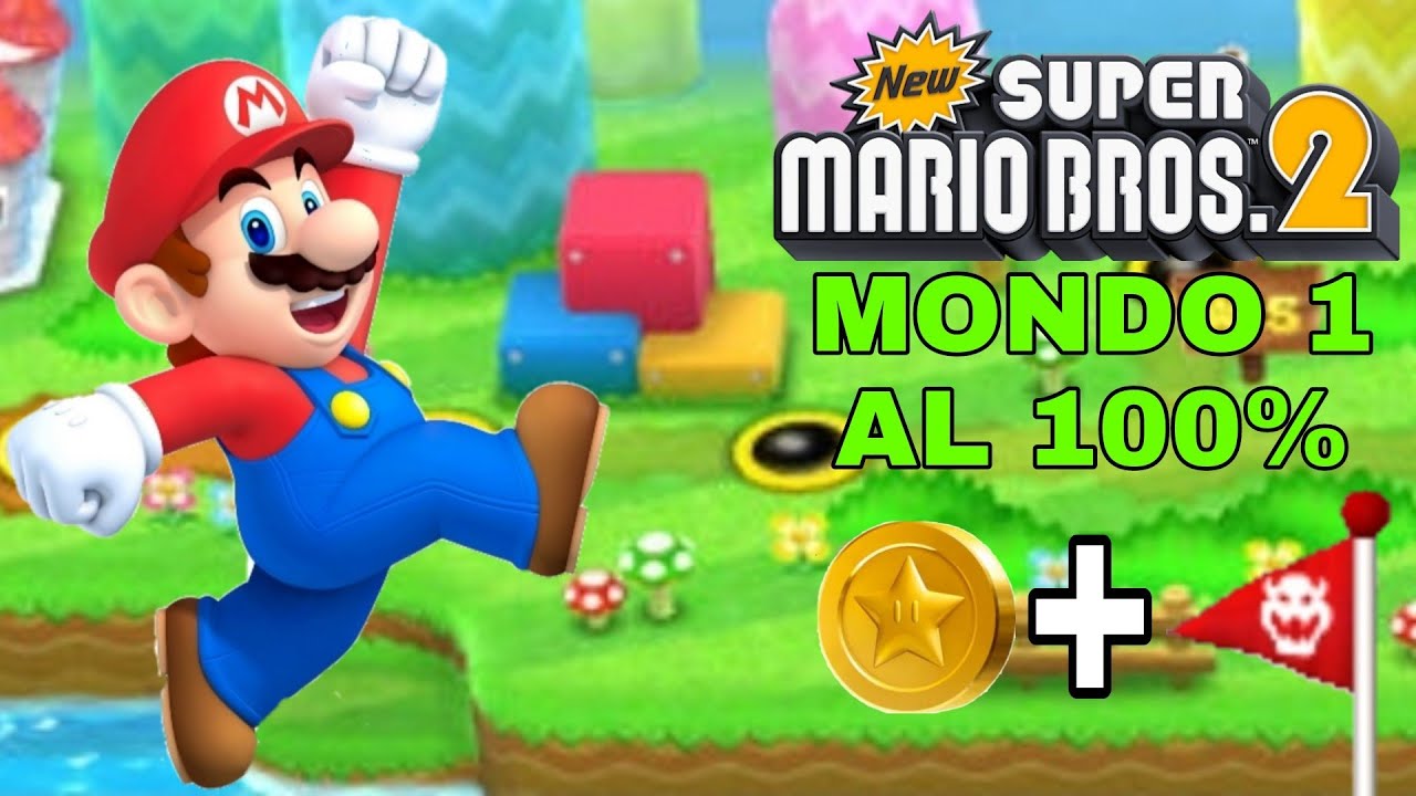 MONDO 1 AL 100% (Tutte le monete stella e passaggi segreti) - New Super Mario Bros 2 ITA #1