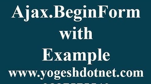 Ajax.BeginForm HTML Helper with example | asp.net mvc ajax | Hindi