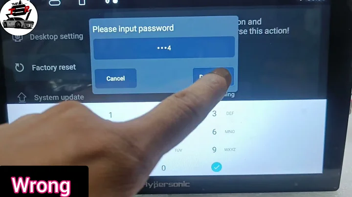 factory Reset all data clear gold pro HYPERSONIC T5 Android car stereo