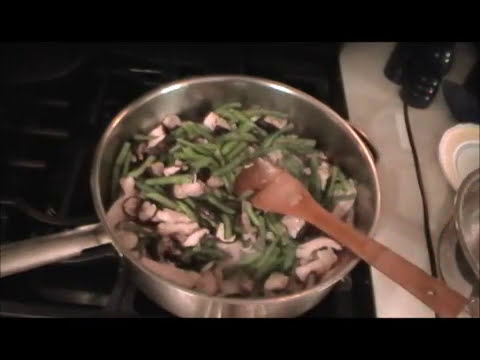 cheezy chicken, green bean and mushroom casserole