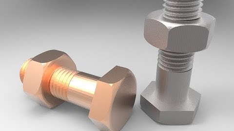 3D modelling of metric M8 nut and bolt using AutoCAD