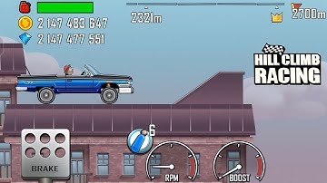 Hill Climb Racing: LOWRIDER in ROOFTOPS Gameplay - Unlimited Gas
