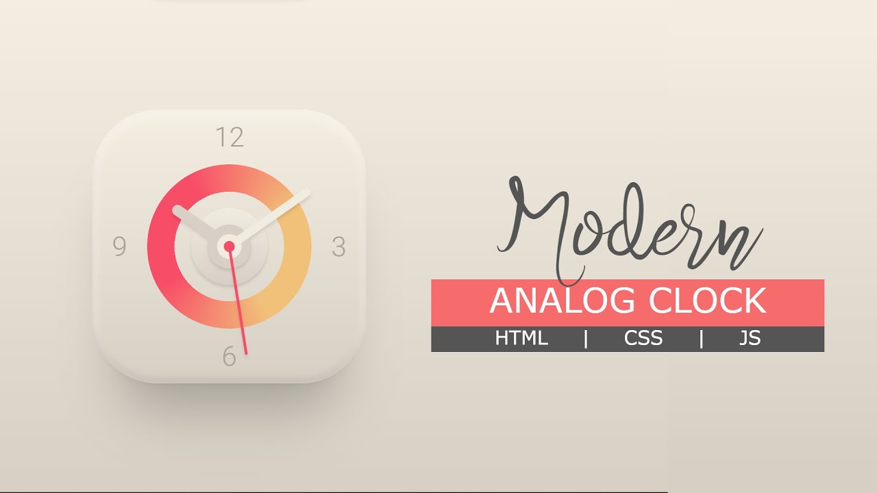 Modern Analog Clock | HTML தமிழில் - YouTube