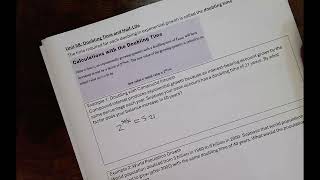 Quantitative Literacy 8B Example #1 Doubling Time