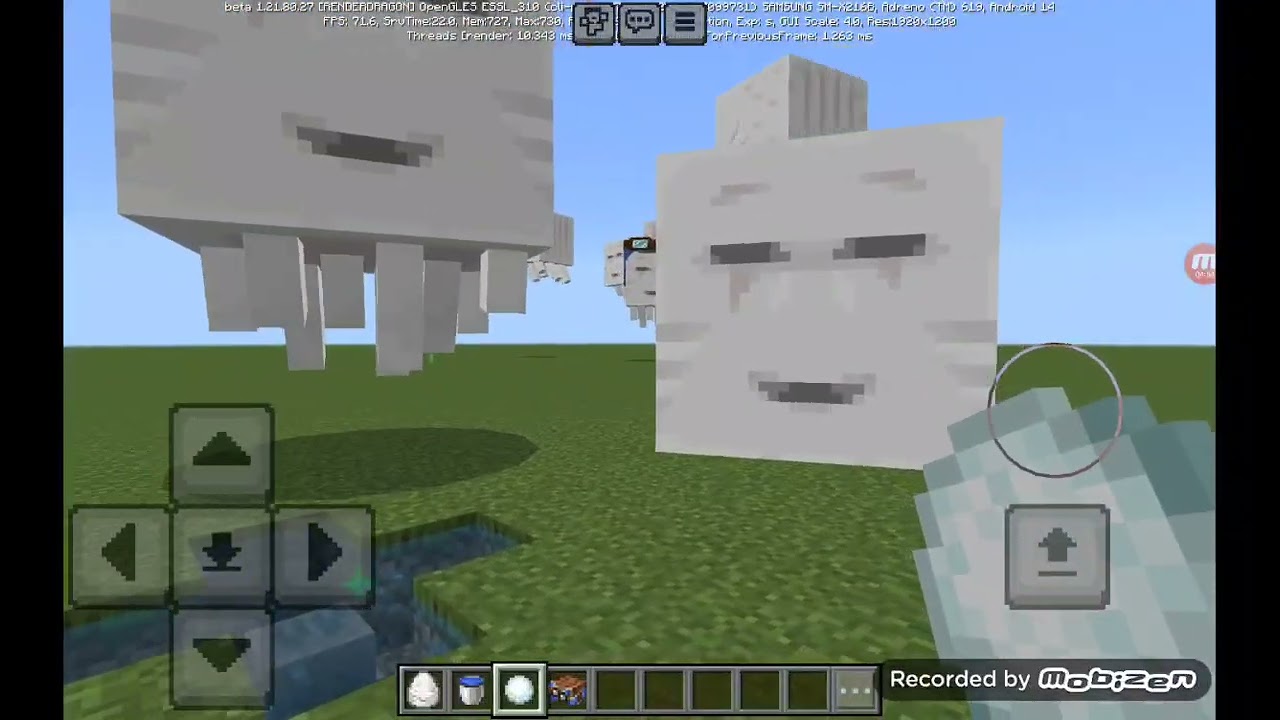 Trying out happy ghast update in minecraft! 