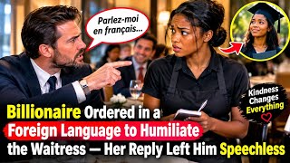 Information Billionaire Ordered in a Foreign Language to Humiliate the Waitress — Her Reply Left Him Speechless! News