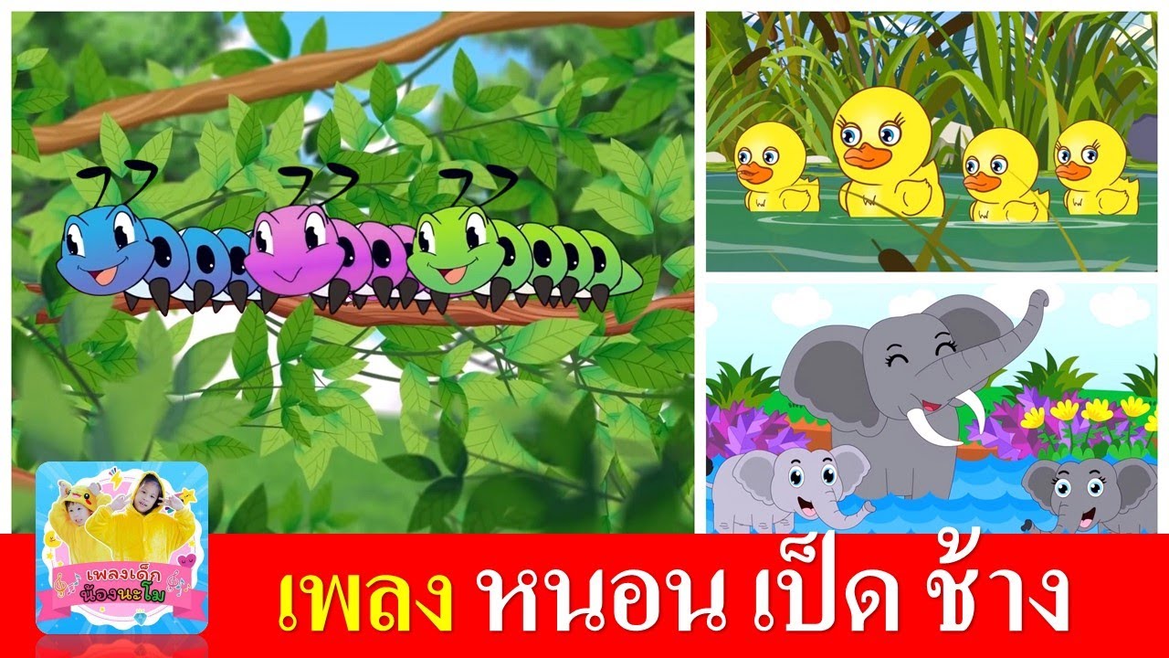 เพลงเด็กในตำนาน หนอน เป็ด ช้าง | หนอนต้วมเตี้ยม | เป็ดก้าบก้าบ | ช้างช้างช้าง