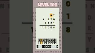 Level 106 - Cryptarithm: android game math  #cryptarithm #mathematics #matematika #maths