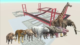Animal Speed race. 3D course with two bridges! | Animal Revolt Battle Simulator screenshot 3