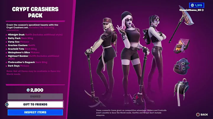 Fortnite Item Shop October 3rd, 2023 (CRYPT CRASHERS PACK IS BACK!)