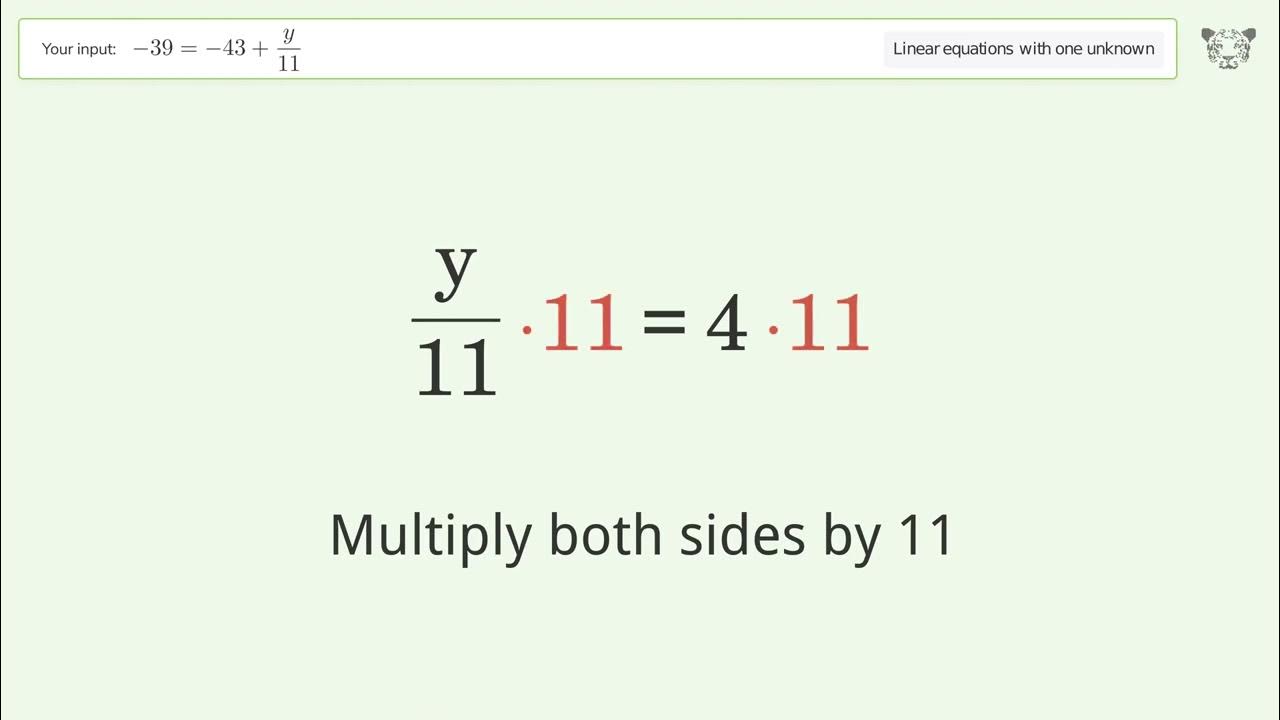 Linear Equation With One Variable Classification