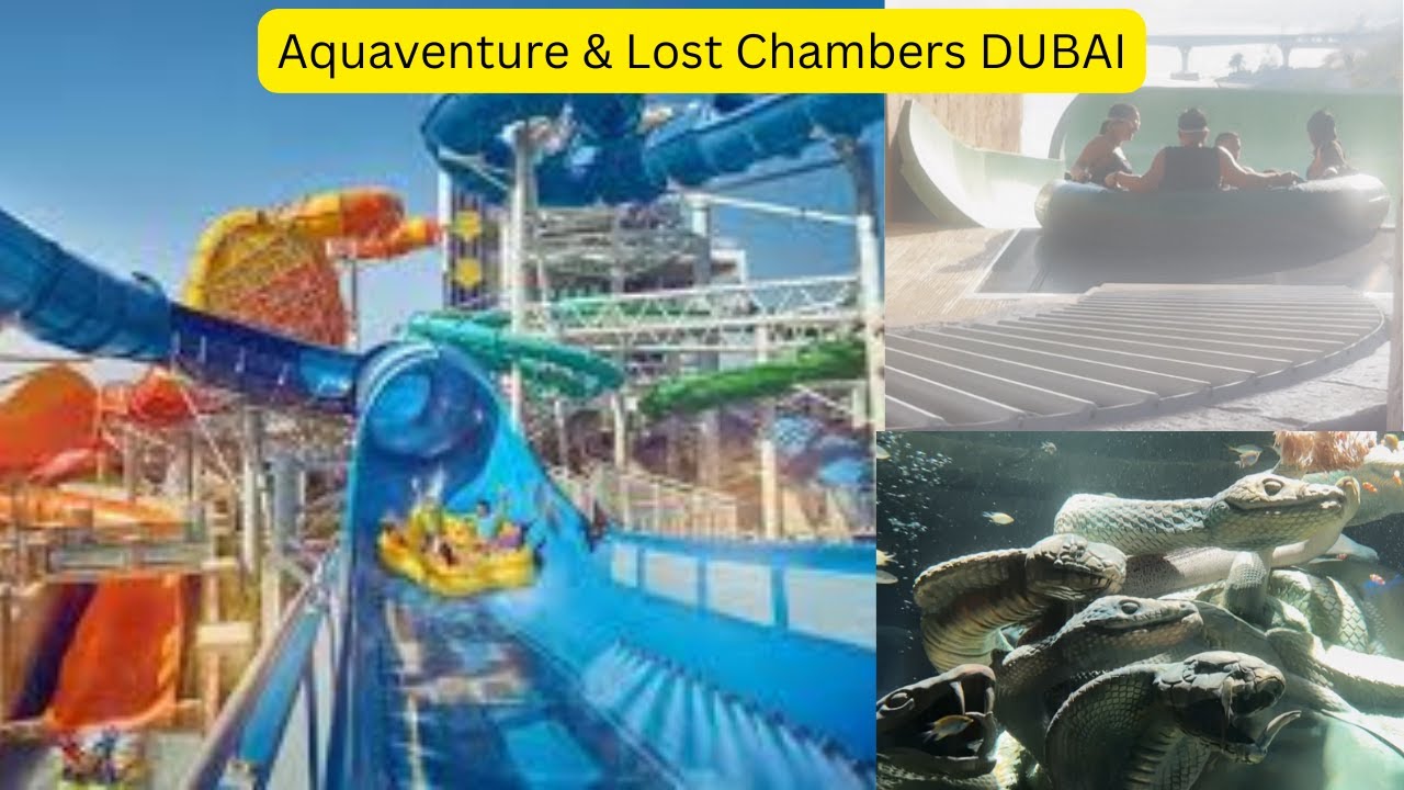 World's Largest Water Park! Atlantis Aquaventure & Lost Chambers Aquarium Dubai | Water Slides 2025