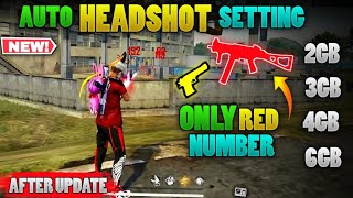 ONLY RED NUMBER HEADSHOT TRICK 🎯|| FREE FIRE MAX ONE TAP HEADSHOT SETTING | ALL GUNS AUTO HEADSHOT