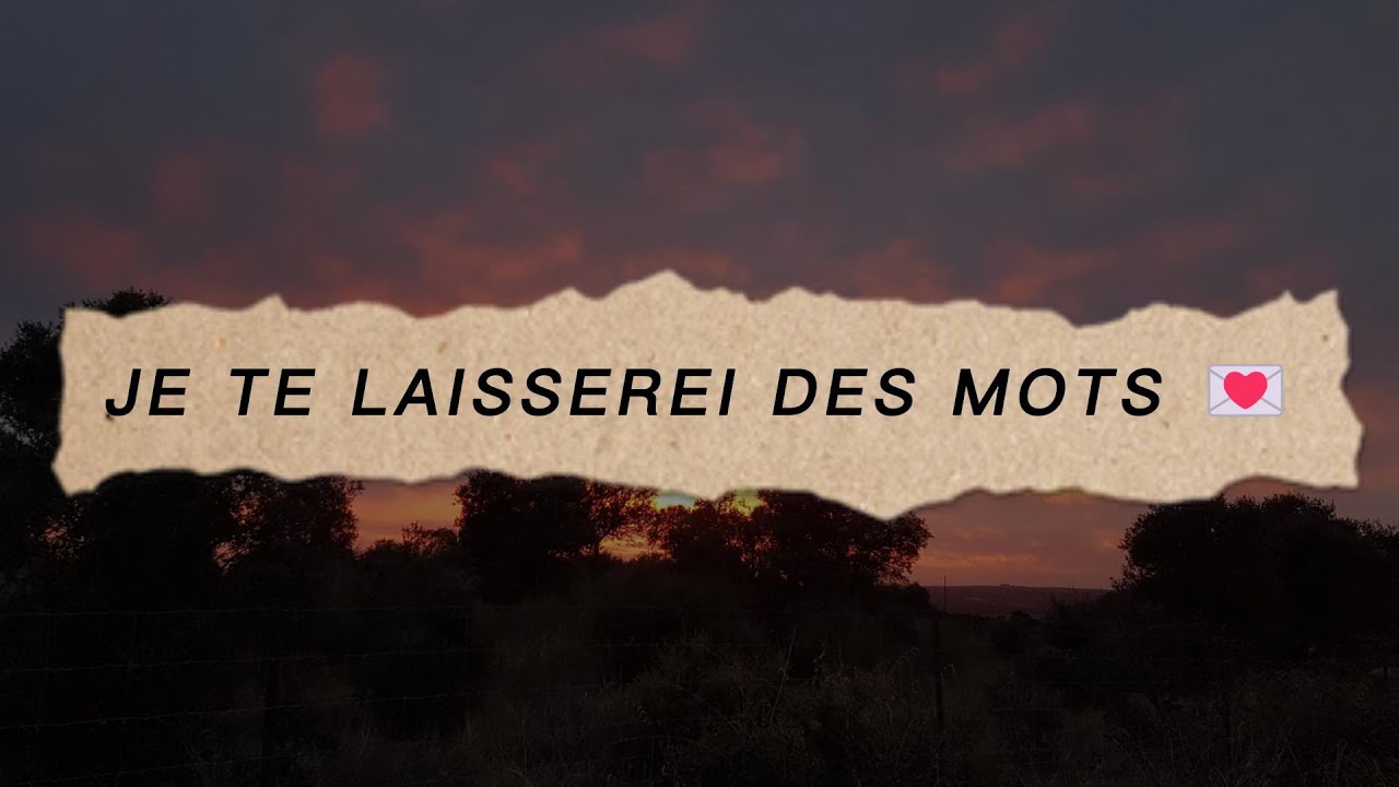Je Te Laisserai Des Mots Lyrics Espanol