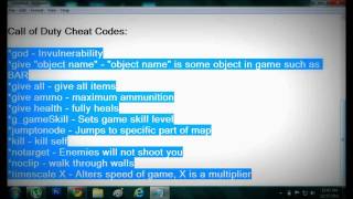 Call of Duty Cheats