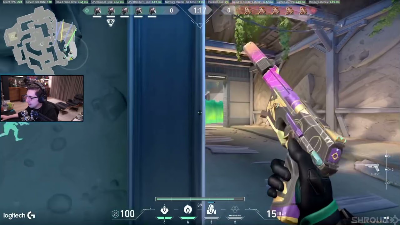 Shroud plays new Replication game mode on Valorant