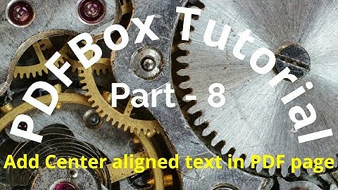 Java PDF Creation : 8. Add Center aligned text with PDFbox @AmitRanjan