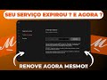 Servio expirou  como inserir o cdigo de recarga no seu mfc  renove agora mesmo 