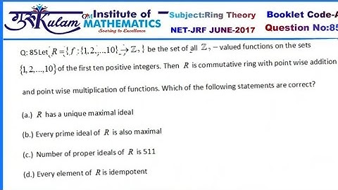 NET Jrf June 2017 Q.No. 85