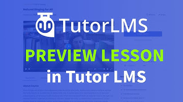 How to create preview lesson in tutor LMS