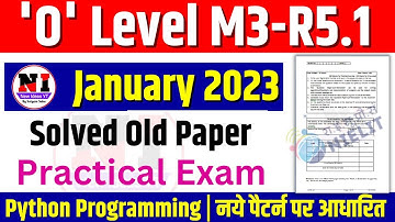 PYTHON PRACTICAL MODEL Paper Solved | O Level Python Practical Previous Year Paper| Python Practical