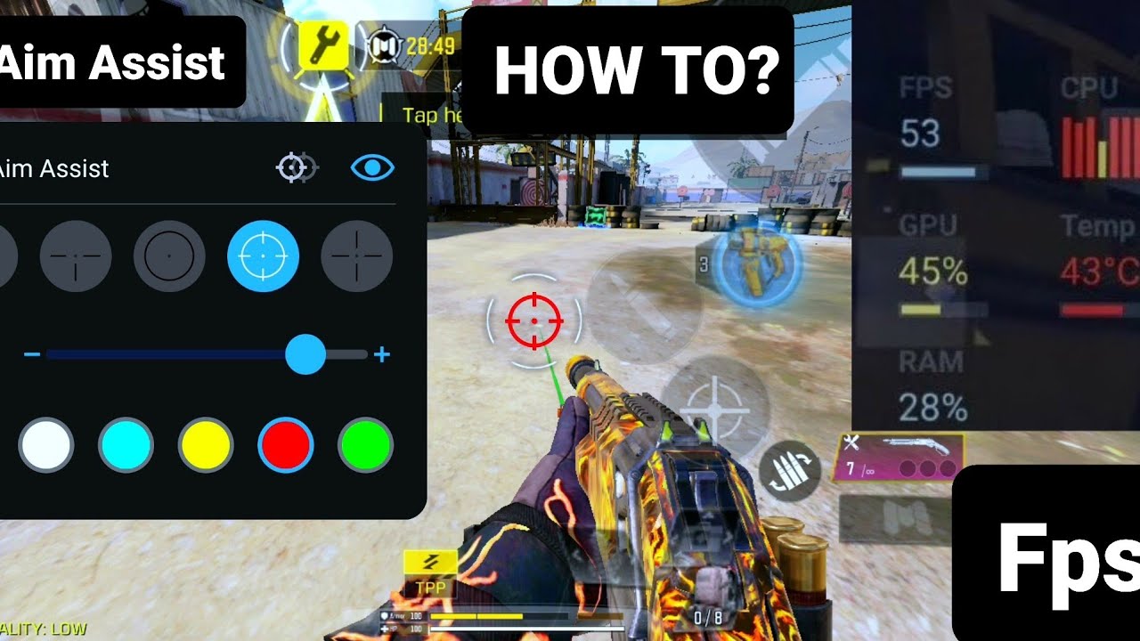 Codm how to watch fps and aim assist 