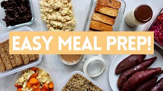 EASY PLANT BASED MEAL PREP for BEGINNERS! Tasty Recipes   FREE PDF!