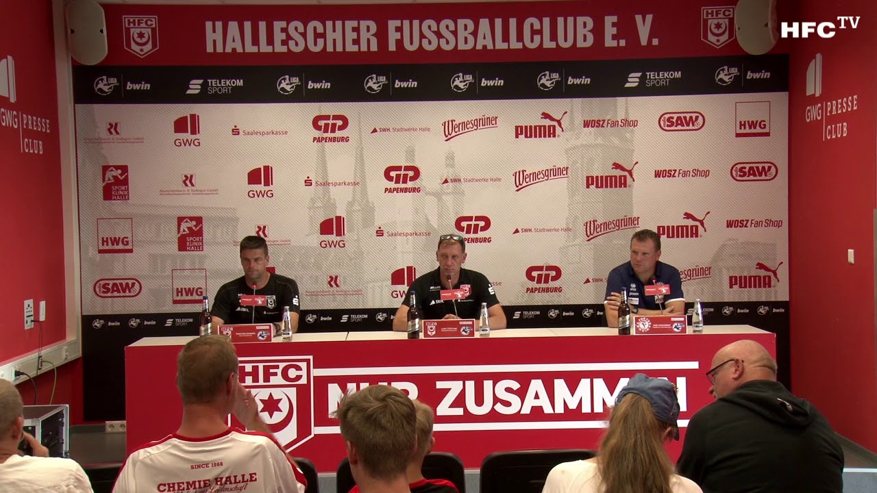 hfcu 2. Spieltag: Hallescher FC - SC Fortuna Köln | Pressekonferenz nach dem Spiel