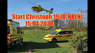 Start Christoph 19 (D-HBLN)  nahe Lüchow 15.04.2020