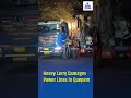 #shorts Heavy Lorry damages Power line in Quepem