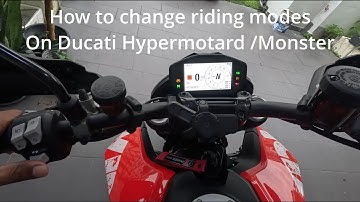 How to change / select between different riding modes on Ducati Hypermotard / Ducati Monster