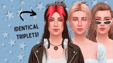 making identical triplets look different + cc links! | the sims 4 - create a sim ✰