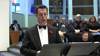 Michael Nasato singing "In Flanders Fields"