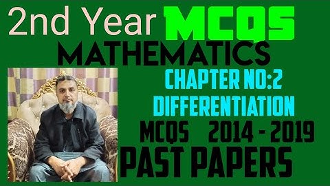 MCQS OF 2nd year Mathematics chapter 2 | Intermediate Math part 2 MCQS | DIFFERENTIATION MCQS