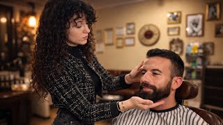 ASMR 💈IRISLADYB “beard shaping service” relax 