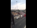 Scene from temporary bridge collapse at Grayston drive