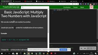 FCC: 9.lekcija Basic JavaScript:Multiply Two Numbers with JavaScript (na Hrvatskome jeziku)