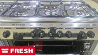 بوتاجاز فريش ايطاليانو 5 شعله 80 سم ستيل - Fresh Gas Cooker Italiano Cast 2900