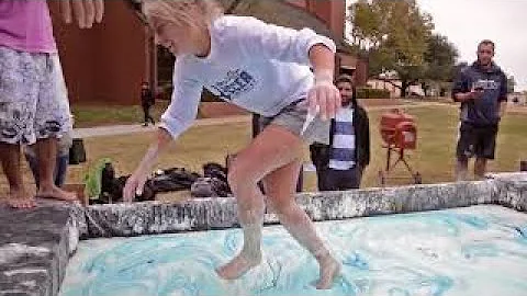 "Walk on Water" -  Lamar University  Fun with Non Newtonian Fluid